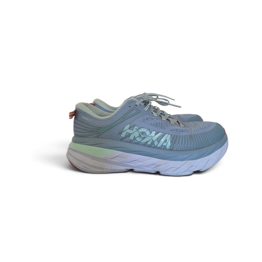 HOKA Bondi 7 in Baby Blue Running Work Out Athleisure Sporty Sneakers sz 7.5D